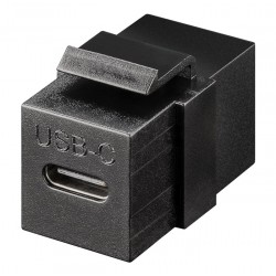 GOGBAY keystone module USB-C 3.2 Gen 2 61261, θηλυκό σε θηλυκό, μαύρο