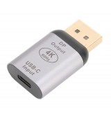 POPERTECH &alpha;&nu;&tau;ά&pi;&tau;&omicron;&rho;&alpha;&sigmaf; USB-C &sigma;&epsilon; DisplayPort PTH-096, 4K/60Hz, &gamma;&kappa;&rho;&iota;