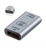 POPERTECH &alpha;&nu;&tau;ά&pi;&tau;&omicron;&rho;&alpha;&sigmaf; USB-C &sigma;&epsilon; DisplayPort PTH-097, 4K/60Hz, &gamma;&kappa;&rho;&iota;