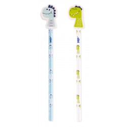 MPMξύλινο μολύβι δεινόσαυροι PE336-01 με γόμα, HB, 2 σχέδια, 1τμχ