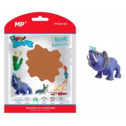 MPMπλαστελίνη PY034-23, χωρίς γλουτένη, 60γρ, καφέ