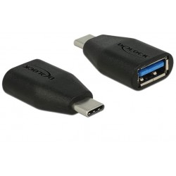 DEDOCK αντάπτορας USB-C σε USB 3.1 θηλυκό 65519, 10Gbps, μαύρος
