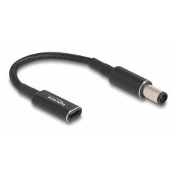 DEDOCK καλώδιο τροφοδοσίας 60032, USB-C σε HP 7.4x5.0mm, 15cm, μαύρο