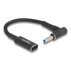 DEDOCK καλώδιο τροφοδοσίας 60031, USB-C σε HP 4.5x3.0mm, 15cm, μαύρο
