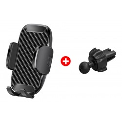 POPERTECH βάση smartphone για αεραγωγό αυτοκινήτου BNDL-0155, μαύρη