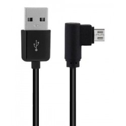 POWERTECH Καλώδιο USB 2.0 σε USB Micro 90°, Dual Easy USB, 2m, μαύρο