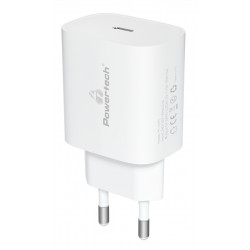 POPERTECH φορτιστής τοίχου PT-1091, USB-C, PD 20W, λευκός