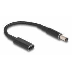 POPERTECH καλώδιο τροφοδοσίας CAB-UC069, USB-C σε 5.5x2.1mm, 15cm, μαύρο