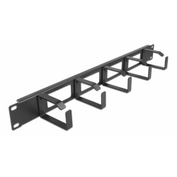 DEDOCK cable management 66659 για rack 19"/1U, 5x γάντζοι, μαύρο
