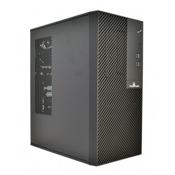 POPERTECH PC Case PT-1101 με 550W PSU, Micro-ATX, 265x168x353mm, μαύρο