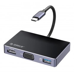OROCO docking station DM-5P, 5 θυρών, USB-C σύνδεση, 100W PD, 4K, μαύρο