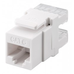 GOGBAY Keystone module RJ45 CAT 6 95740, UTP, 250MHz, λευκό