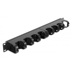 DEDOCK cable management 66849 για rack 19"/1U, 10x γάντζοι, μαύρο