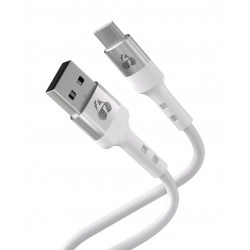 POPERTECH καλώδιο USB-C σε USB PTR-0162, σιλικόνης, 60W, 480Mbps, 1m, λευκό