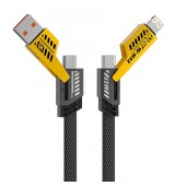 POPERTECH &kappa;&alpha;&lambda;ώ&delta;&iota;&omicron; USB-C/USB &sigma;&epsilon; USB-C/Lightning PTR-0164, 65W, 480Mbps, 1m, &mu;&alpha;ύ&rho;&omicron;