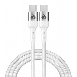 POPERTECH καλώδιο USB-C σε USB-C PTR-0167, PD 60W, copper, 1m, λευκό