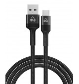 POPERTECH &kappa;&alpha;&lambda;ώ&delta;&iota;&omicron; USB-C &sigma;&epsilon; USB PTR-0169, PD 60W, copper, 1.5m, &mu;&alpha;ύ&rho;&omicron;