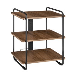 BRBTECK ραφιέρα δαπέδου SFR-04, 45.4x40x49.6cm, έως 90kg, καφέ-μαύρο