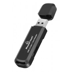 POPERTECH card reader PT-1112 για SD & micro SD, USB 3.2, 5Gbps, μαύρο