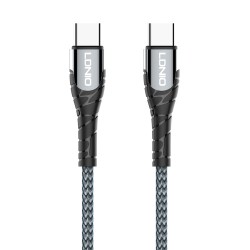 LDLIO καλώδιο USB-C σε USB-C LC101, 65W PD, 1m, γκρι