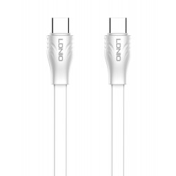 LDLIO καλώδιο USB-C σε USB-C LC131C, 65W PD, 1m, λευκό