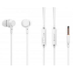 CECEBRAT earphones με μικρόφωνο G19, 3.5mm σύνδεση, Φ10mm, 1.2m, λευκά