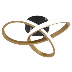 POPERTECH LED φωτιστικό οροφής HLL-0115, 18W, 4000K, 26x26x12cm, χρυσό