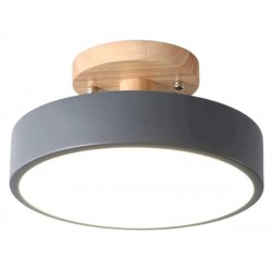 POPERTECH LED φωτιστικό οροφής HLL-0119, 12W, 4000K, Φ18x12cm, γκρι