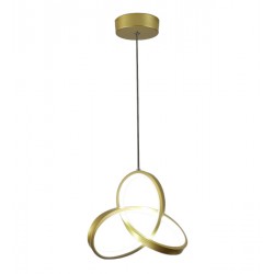 POPERTECH LED φωτιστικό οροφής HLL-0122, 15W, 4000K, Φ22cm x 1m, χρυσό