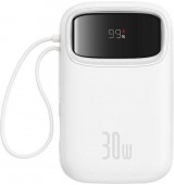 BABEUS QPOW2, POWERBANK, 10000MAh, &Mu;&Epsilon; 2 &Kappa;&Alpha;&Lambda;&Omega;&Delta;&Iota;&Alpha; TYPE-C, 30W, &Mu;&Epsilon; &Psi;&Eta;&Phi;&Iota;&Alpha;&Kappa;&Eta; &Omicron;&Theta;&Omicron;&Nu;&Eta;, &Lambda;&Epsilon;&Upsilon;&Kappa;&Omicron;