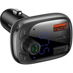 BABEUS T SHAPED S-13, BLUETOOTH FM TRANSMITTER, MP3 PLAYER, ΜΑΥΡΟ