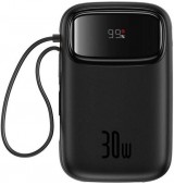 BABEUS QPOW2, POWERBANK, 10000MAh, &Mu;&Epsilon; 2 &Kappa;&Alpha;&Lambda;&Omega;&Delta;&Iota;&Alpha; TYPE-C, 30W, &Mu;&Epsilon; &Psi;&Eta;&Phi;&Iota;&Alpha;&Kappa;&Eta; &Omicron;&Theta;&Omicron;&Nu;&Eta;, &Mu;&Alpha;&Upsilon;&Rho;&Omicron;