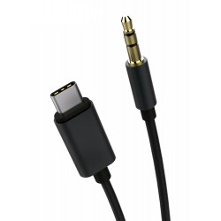 POPERTECH καλώδιο USB-C σε 3.5mm CAB-UC017, 1m, μαύρο