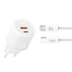 XOXL144 ΦΟΡΤΙΣΤΗΣ 20W, 2 ΘΥΡΕΣ, ΜΕ ΚΑΛΩΔΙΟ LIGHTNING, ΛΕΥΚΟΣ