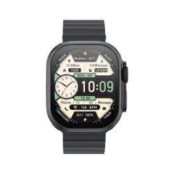 XOXM11ULTRA SMART WATCH, ΑΣΥΡΜΑΤΗ ΦΟΡΤΙΣΗ, ΚΛΗΣΗ, ΜΑΥΡΟ