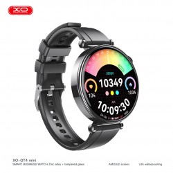 XOXGT4 MINI SMART WATCH, AMOLED, ΚΛΗΣΗ, ΜΑΥΡΟ