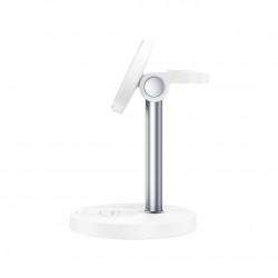 XOXCX038 DESKTOP HOLDER 15W ΑΣΥΡΜΑΤΟΣ ΦΟΡΤΙΣΤΗΣ 3-IN-1, ΛΕΥΚΟΣ