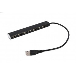 GEGBIRD USB HUB 2.0, 7 PORT, ΜΑΥΡΟ