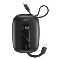 XOXPR246 POWERBANK PD 20W + 22.5W(IP) ΜΕ ΕΝΣΩΜΑΤΩΜΕΝΟ ΚΑΛΩΔΙΟ TYPE-C ΚΑΙ LIGHTNING , ΟΘΟΝΗ, 10000mAh , ΜΑΥΡΟ