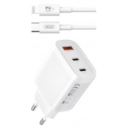 XOXL117 ΦΟΡΤΙΣΤΗΣ, 2 ΘΥΡΕΣ PD45W ΚΑΙ 1 ΘΥΡΑ QC3.0 18W, ΜΕ ΚΑΛΩΔΙΟ LIGHTNING