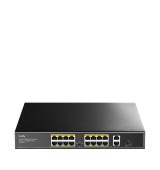 CUCY FS1018PS1 16-PORT 10/100M POE+ SWITCH + 2 UPLINK GIGABIT + 1 SFP PORT, 200W