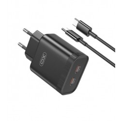 XOXL105 ΦΟΡΤΙΣΤΗΣ, 35W, 2 ΘΥΡΕΣ PD, ΜΕ ΚΑΛΩΔΙΟ TYPE-C, ΜΑΥΡΟΣ (NB-Q190A)