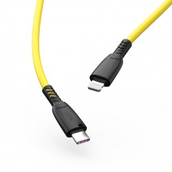 XOXNB-Q246A SULUO SERIES ΚΑΛΩΔΙΟ ΦΟΡΤΙΣΗΣ ΣΙΛΙΚΟΝΗΣ PD TYPE-C ΣΕ LIGHTNING, 1m, 27W, ΚΙΤΡΙΝΟ