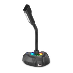 HPHDHP-1100C ΜΙΚΡΟΦΩΝΟ ΓΡΑΦΕΙΟΥ, 3.5MM JACK, RGB, ΛΕΥΚΟ ΦΩΣ