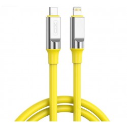 XOXNB-Q252A PD 27W TYPE-C ΣΕ LIGHTNING ΚΑΛΩΔΙΟ ΦΟΡΤΙΣΗΣ ΣΙΛΙΚΟΝΗΣ, ΚΙΤΡΙΝΟ