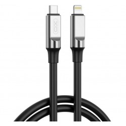 XOXNB-Q252A PD 27W TYPE-C ΣΕ LIGHTNING ΚΑΛΩΔΙΟ ΦΟΡΤΙΣΗΣ ΣΙΛΙΚΟΝΗΣ, ΜΑΥΡΟ