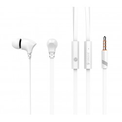 CECEBRAT earphones με μικρόφωνο G3, 3.5mm σύνδεση, Φ10mm, 1.2m, λευκά