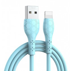 XOXNB240 ΚΑΛΩΔΙΟ ΦΟΡΤΙΣΗΣ FOOTBALL LIGHTNING 2.4A SOFT RUBBER, ΓΑΛΑΖΙΟ