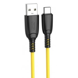 XOXNB245 ΚΑΛΩΔΙΟ ΦΟΡΤΙΣΗΣ ΣΙΛΙΚΟΝΗΣ SULUO SERIES TYPE-C, 1M, ΚΙΤΡΙΝΟ