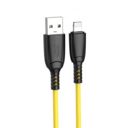 XOXNB245 ΚΑΛΩΔΙΟ ΦΟΡΤΙΣΗΣ ΣΙΛΙΚΟΝΗΣ SULUO SERIES LIGHTNING, 1M, ΚΙΤΡΙΝΟ